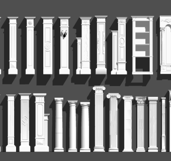 欧式石膏线罗马柱室内装饰柱